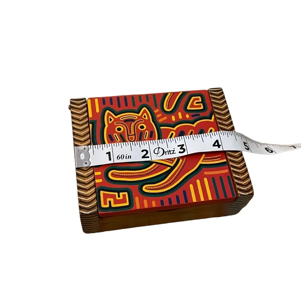 Vintage Hand Painted And‎ Crafted Keepsake Wooden Box